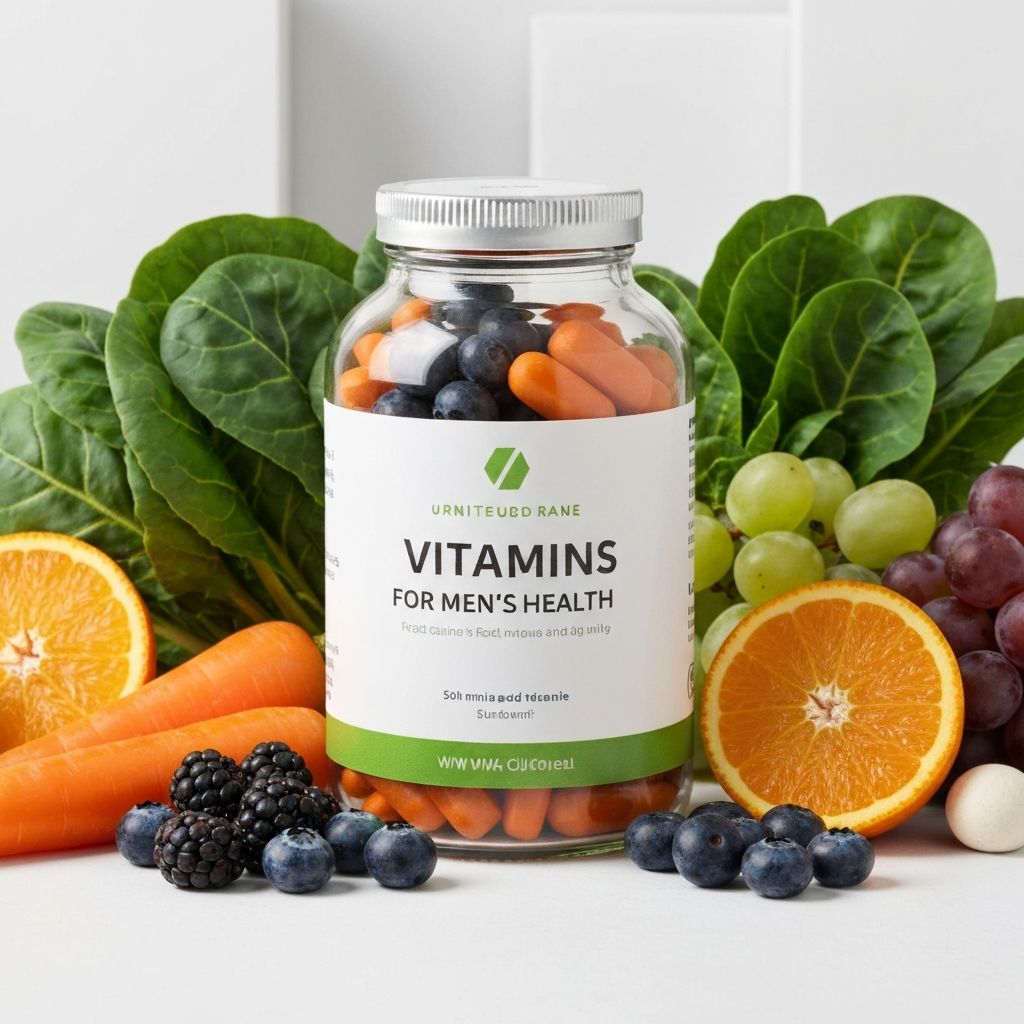 Fresh fruits and vegetables representing vitamins